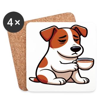 Jack Russel terrier Jack russel Besitzer Jacky - Untersetzer (4er-Set) - Weiß - Vorne