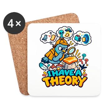 Ich habe eine Theorie - Untersetzer (4er-Set) - Weiß - Vorne