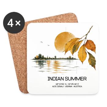 INDIAN SUMMER - Untersetzer (4er-Set) - Weiß - Vorne