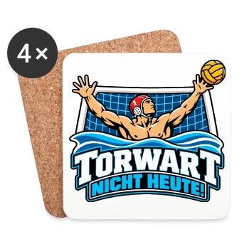 Torwart Nicht Heute - Untersetzer (4er-Set) - Weiß - Vorne