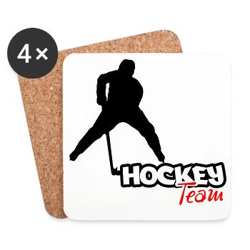 Hockey Team - Untersetzer (4er-Set) - Weiß - Vorne