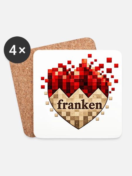 Franken - Untersetzer (4er-Set) - Weiß
