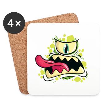 Monster - Untersetzer (4er-Set) - Weiß - Vorne