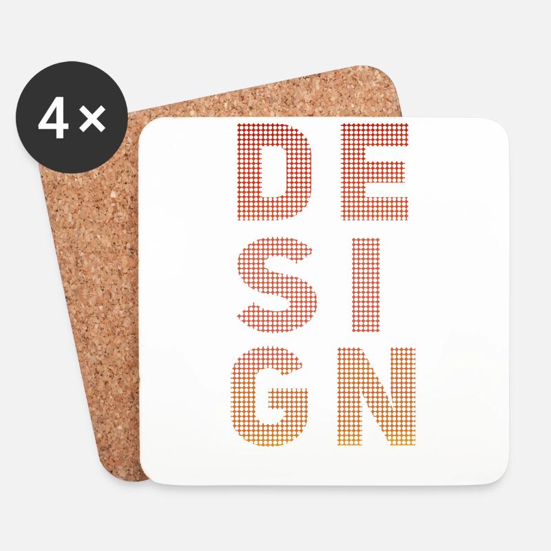 Design Muster trend - Untersetzer (4er-Set) - Weiß