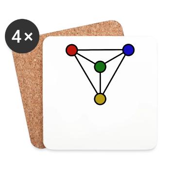 Design triangle chemistry - Coasters (set of 4) - white - Front