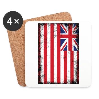 British East India Company Flag Vintage - Coasters (set of 4) - white - Front