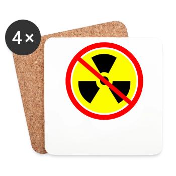 Centrale nucléaire anti-Castor: démonstration de Gorleben - Dessous de verre (lot de 4) - blanc - Devant