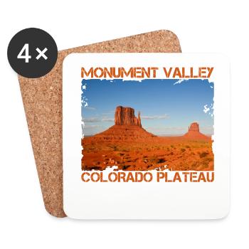 Monument Valley - Utah Arizona USA Western - Coasters (set of 4) - white - Front
