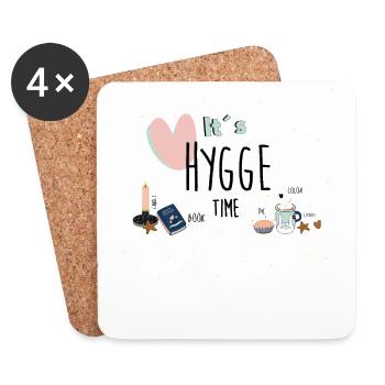 Hygge - Dessous de verre (lot de 4) - blanc - Devant