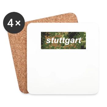 Stuttgart - Untersetzer (4er-Set) - Weiß - Vorne