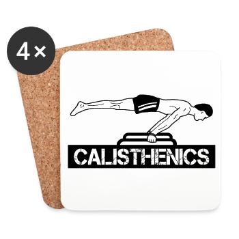 Calithenics | Bodyweight Training | Planch vorne - Untersetzer (4er-Set) - Weiß - Vorne