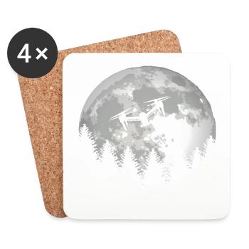 Drone Drones pour avions de drone - Dessous de verre (lot de 4) - blanc - Devant