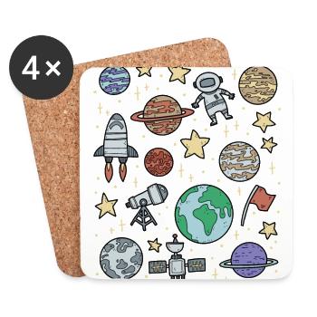Universe Space Space - Coasters (set of 4) - white - Front