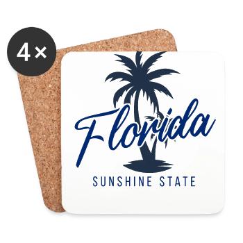 Florida Sunshine State Flat Design - Untersetzer (4er-Set) - Weiß - Vorne