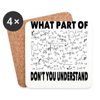 Mathe Rechnen Mathematik Mathematiker Geschenk - Untersetzer (4er-Set) - Weiß - Vorne