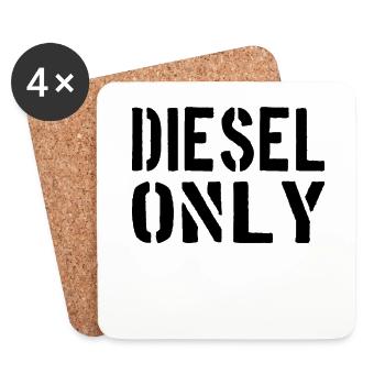 DIESEL MECHANIC / TRUCKER Diesel Only - Dessous de verre (lot de 4) - blanc - Devant