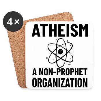 ATHEISM ATHEIST : non-propet organization - Untersetzer (4er-Set) - Weiß - Vorne