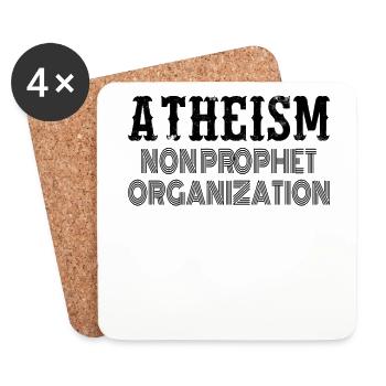 ATHEISM ATHEIST : non-propet organization - Untersetzer (4er-Set) - Weiß - Vorne