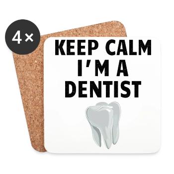 DENTIST / DENTAL HYGIENE keep calm - Untersetzer (4er-Set) - Weiß - Vorne