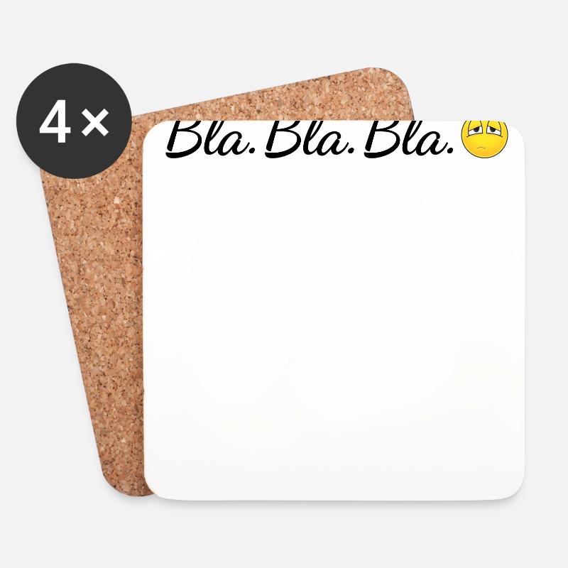 Blah Blah Blah Blahblahblah Blablabla Bla Bla Bla - Untersetzer (4er-Set) - Weiß