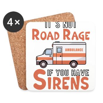 PARAMEDIC FIRST RESPONDER AMBULANCE DRIVER GIFT - Coasters (set of 4) - white - Front