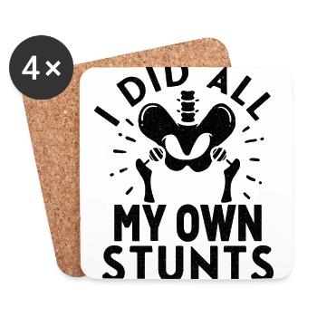 Hip Replacement Hip Surgery Post-OP Rehab Gift - Coasters (set of 4) - white - Front