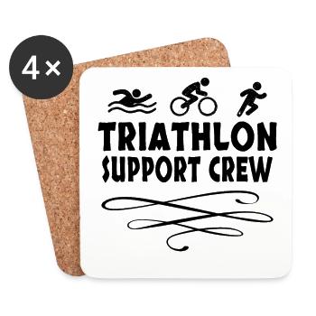 Triathlon Swim Bike Run Triathlete Sport Gift - Coasters (set of 4) - white - Front