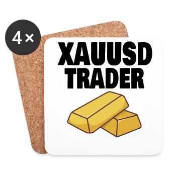 Gold Trader Forex Trader XAUUSD Trader - Untersetzer (4er-Set) - Weiß - Vorne