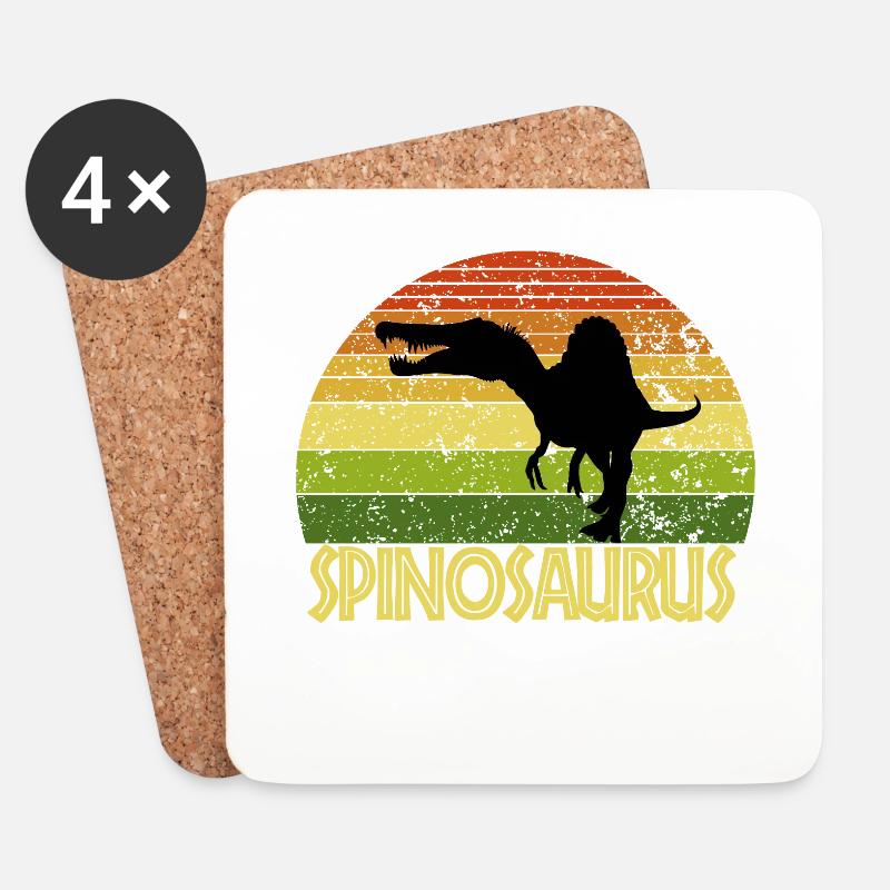 Spinosaurus - Untersetzer (4er-Set) - Weiß