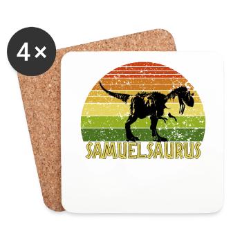 Samuelsaurus Samuel saurus dinosaur - Untersetzer (4er-Set) - Weiß - Vorne