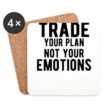Stock Market trader Forex Trader Investor Trading - Untersetzer (4er-Set) - Weiß - Vorne