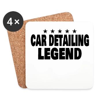 Mobile Car Detailing Auto Detailing Car Detailer - Coasters (set of 4) - white - Front