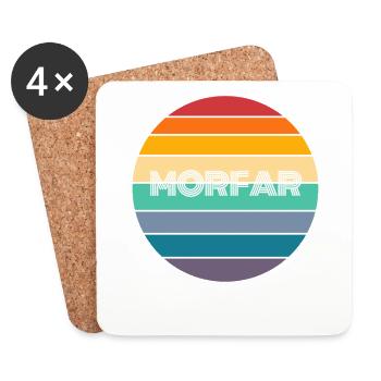 Rainbow Morfar Retro Vintage - Coasters (set of 4) - white - Front
