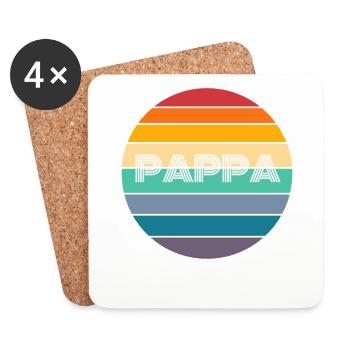 Rainbow Pappa Retro Vintage - Coasters (set of 4) - white - Front