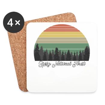 Sierra National Forest - Coasters (set of 4) - white - Front