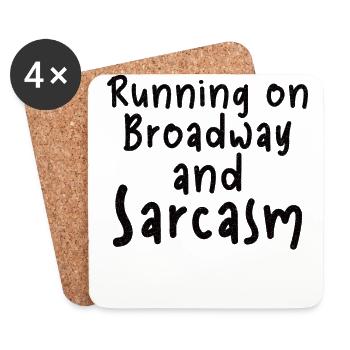 Broadway Musical Musical Theater Sängerin - Untersetzer (4er-Set) - Weiß - Vorne