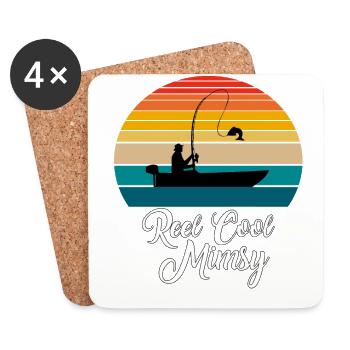 Reel Cool Mimsy Fishing Gifts - Coasters (set of 4) - white - Front