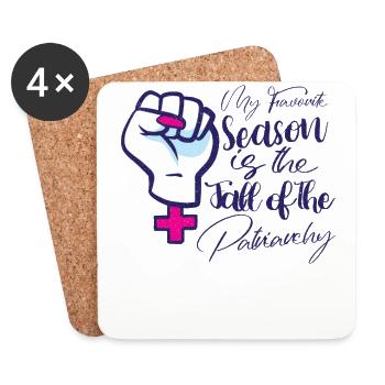Feminism Empowerment Pro-choice Pro Abortion - Coasters (set of 4) - white - Front