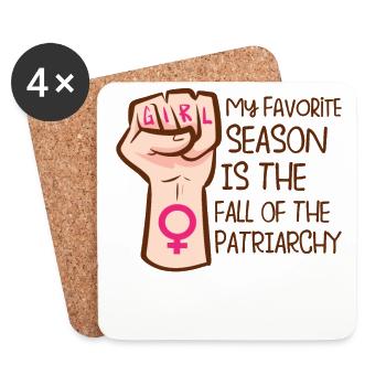 Feminism Empowerment Pro-choice Pro Abortion - Coasters (set of 4) - white - Front