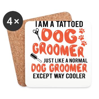 Dog Care Puppies Dog Groomer Dog Sitter - Coasters (set of 4) - white - Front