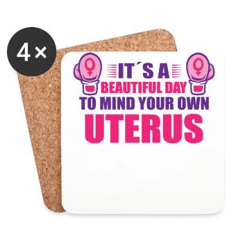 Feminism Women's Power Pro-choice Pro Abortion - Coasters (set of 4) - white - Front