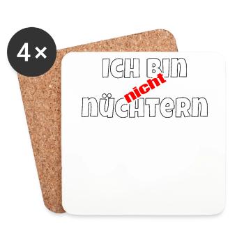Ich bin nicht nüchtern - Untersetzer (4er-Set) - Weiß - Vorne