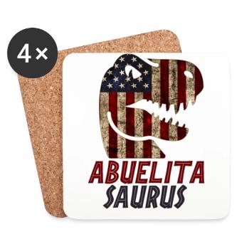Patriotic Abuelita Dinosaur - Untersetzer (4er-Set) - Weiß - Vorne
