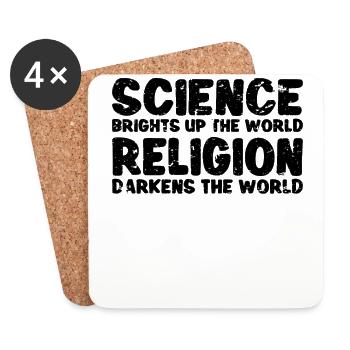 Atheist Atheismus Anti-religion Securalism God - Untersetzer (4er-Set) - Weiß - Vorne