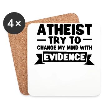 Atheist Atheismus Anti-religion Securalism God - Untersetzer (4er-Set) - Weiß - Vorne