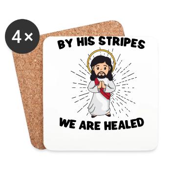 Jesus Christianity God Praying Prayer Pastor - Coasters (set of 4) - white - Front