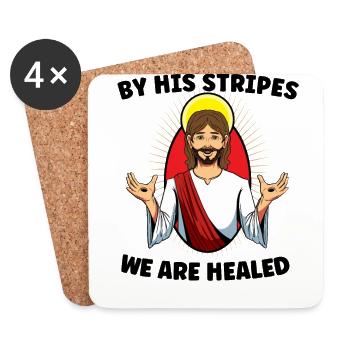 Jesus Christianity God Praying Prayer Pastor - Coasters (set of 4) - white - Front
