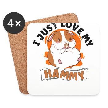 Hamster Fan Hamster Lover Hamsters - Coasters (set of 4) - white - Front