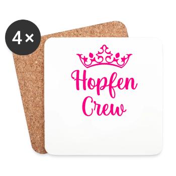 Hopfen Crew Pink - Untersetzer (4er-Set) - Weiß - Vorne