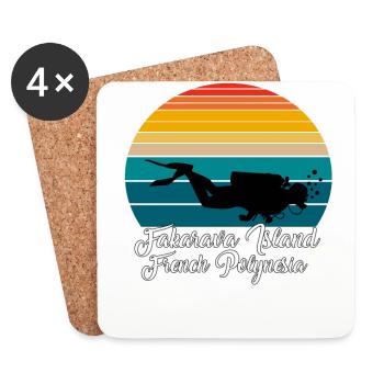 Fakarava Island French Polynesia Diving - Coasters (set of 4) - white - Front